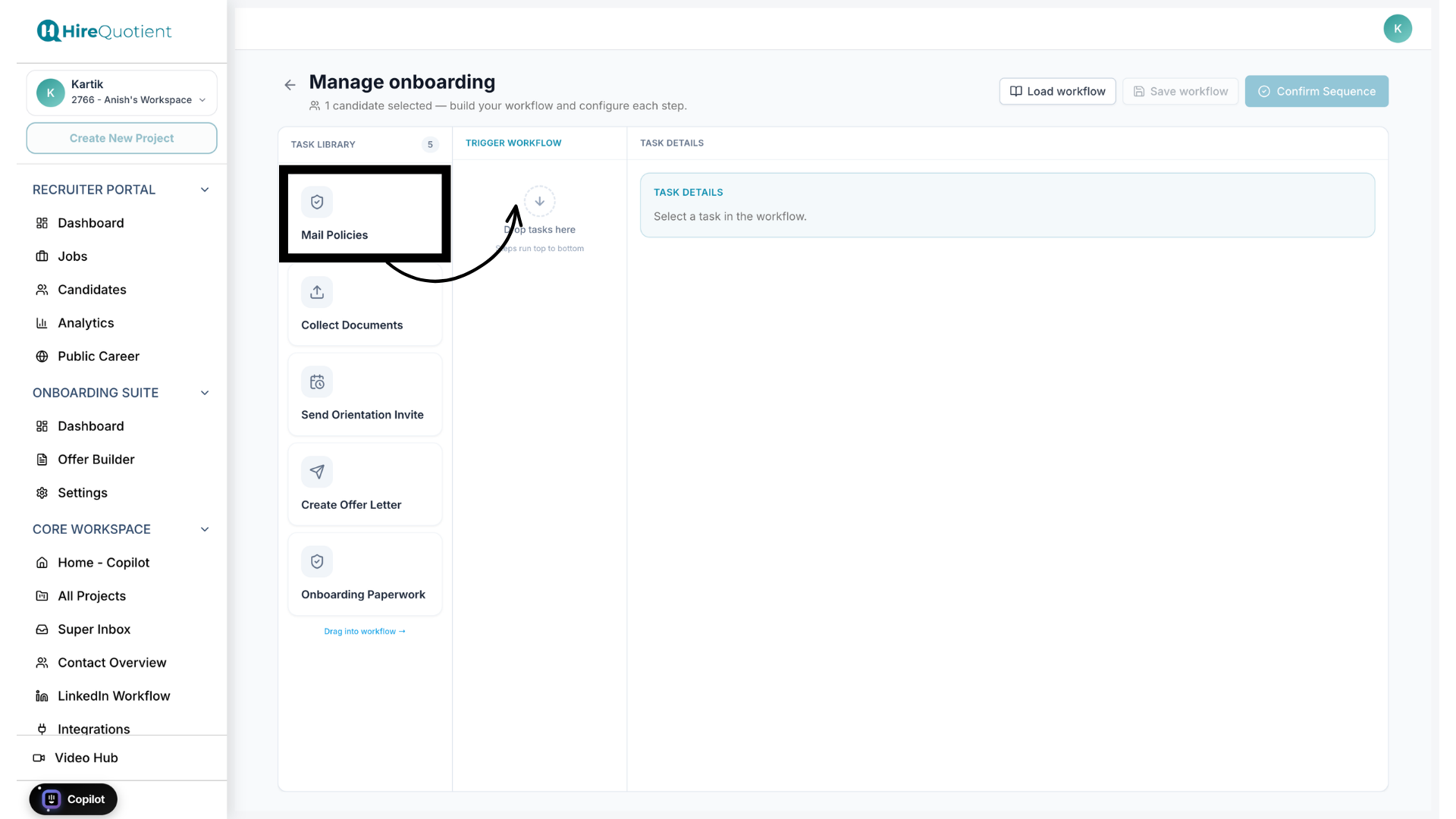Land in Manage Onboarding