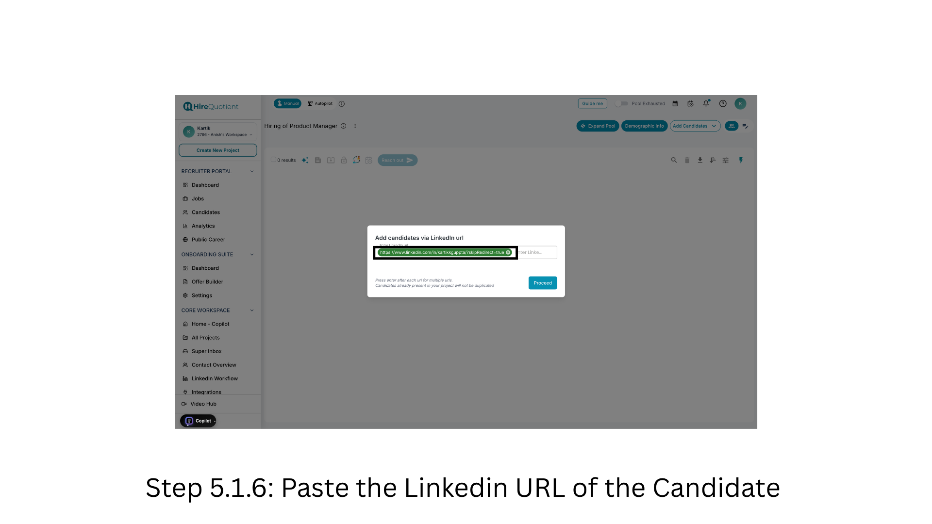 Paste the LinkedIn URL, then plan the outreach