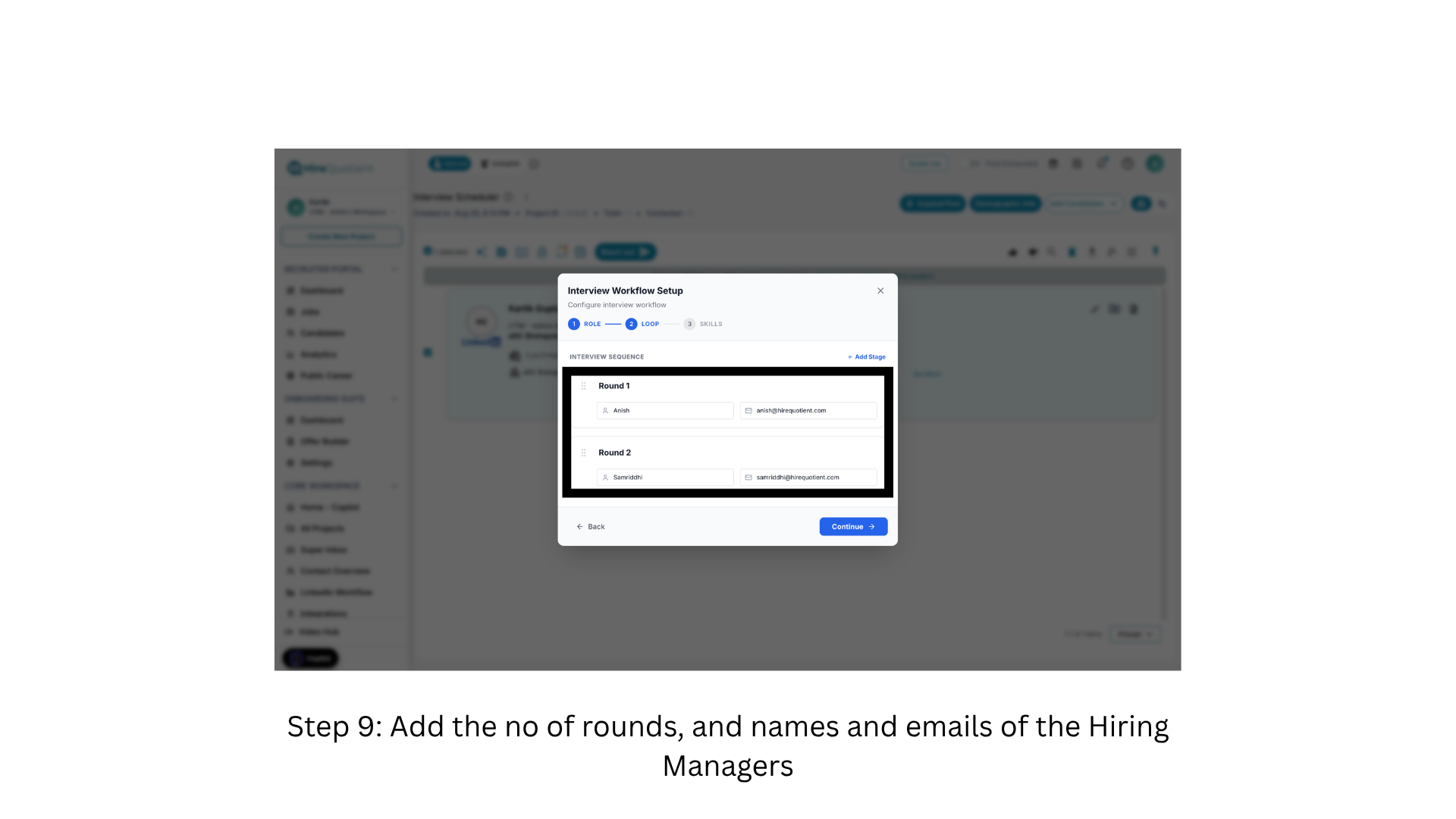 Add rounds and assign hiring managers