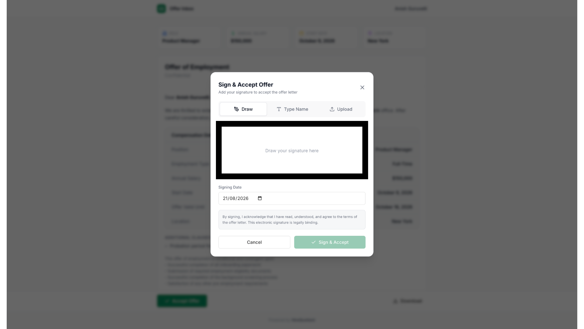 Choosing a signature method