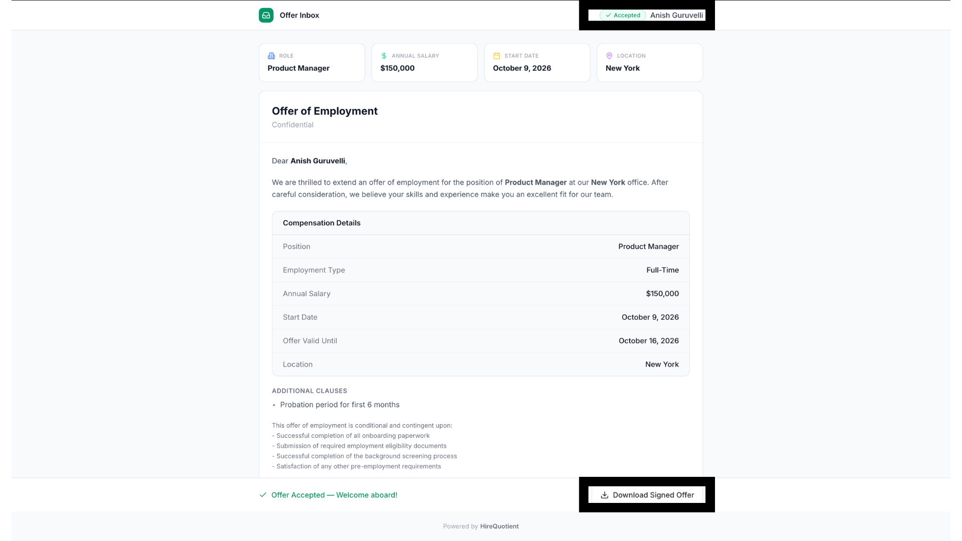 Status changes to Accepted